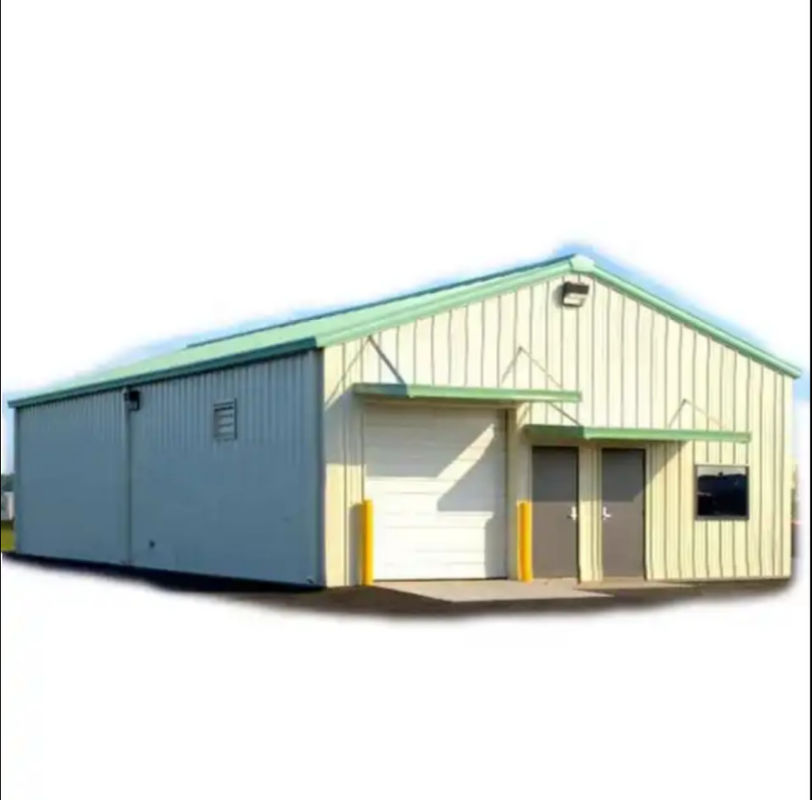 Q235 Edificios estructurales de acero Taller de garajes Construcciones prefabricadas de metal Resistentes a la nieve