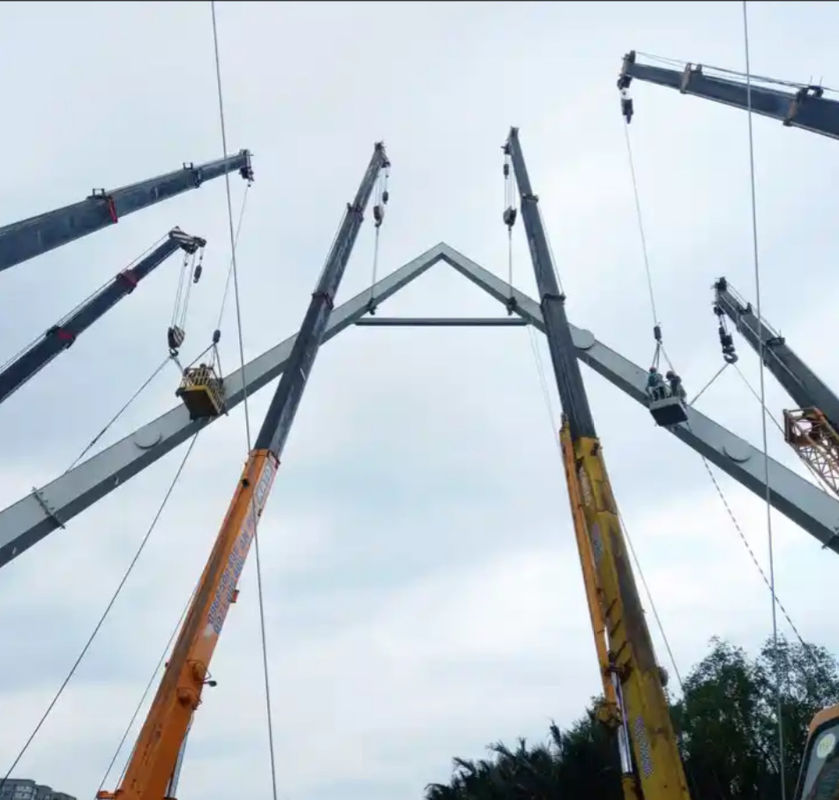 Puentes de acero modulares de tipo 200 Puente temporal de acero Bailey Antisísmico