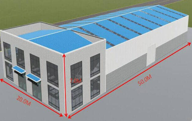 Edificios metálicos de bajo costo Taller Hangar Marco de acero Estructura prefabricada de acero Almacén