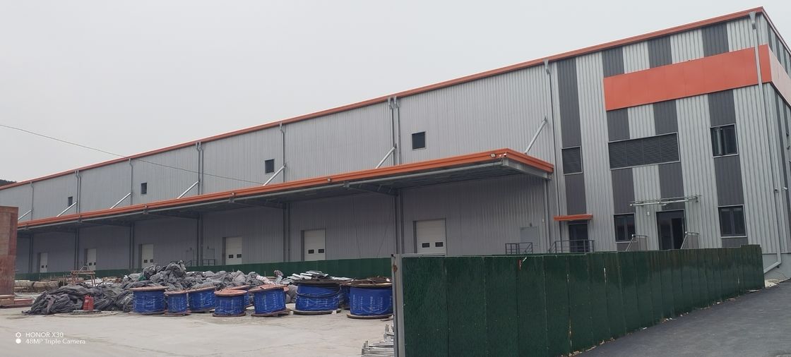 OEM Farmacéutica Logística Edificios prefabricados de metal Sección H Marco de portal Edificio estructura de acero