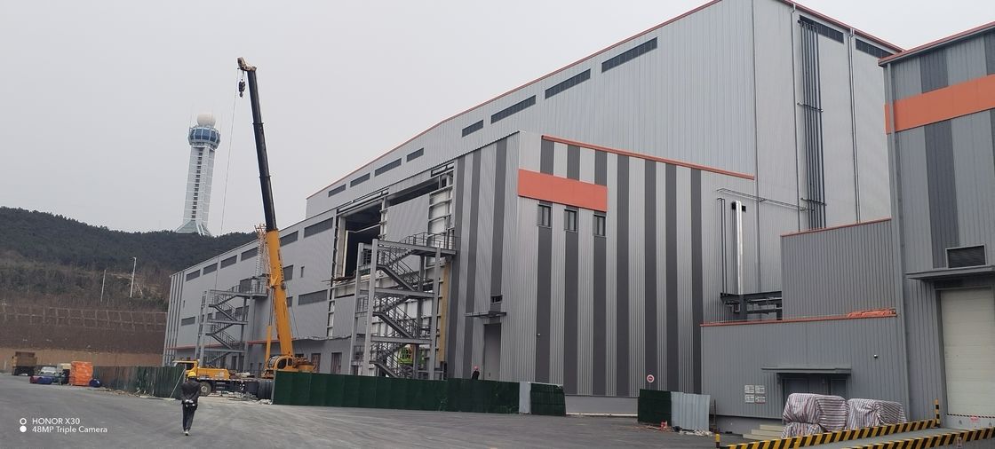 OEM Farmacéutica Logística Edificios prefabricados de metal Sección H Marco de portal Edificio estructura de acero