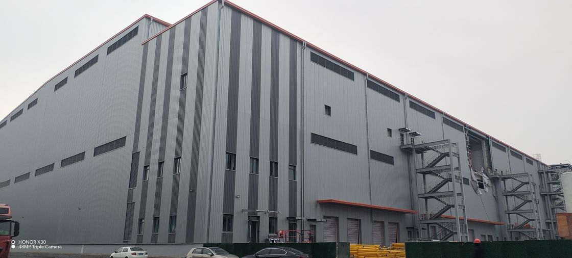 OEM Farmacéutica Logística Edificios prefabricados de metal Sección H Marco de portal Edificio estructura de acero